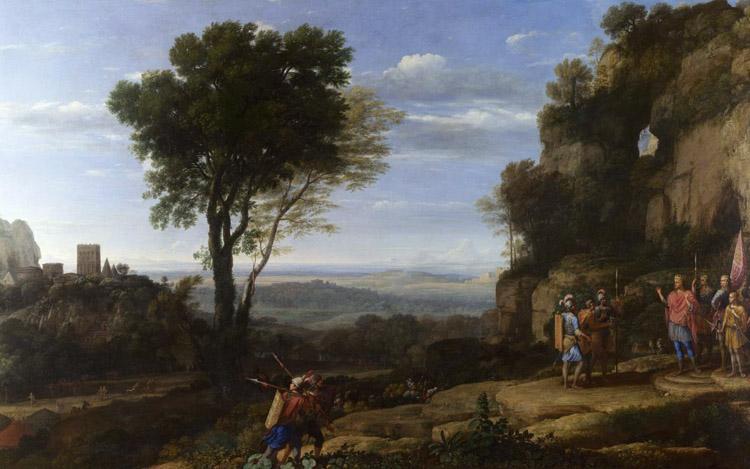 Claude Lorrain Landscape with David and the Three Heroes (mk17)